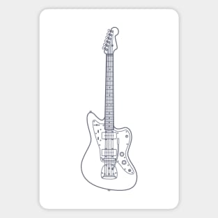 Offset Style Electric Guitar Outline Magnet